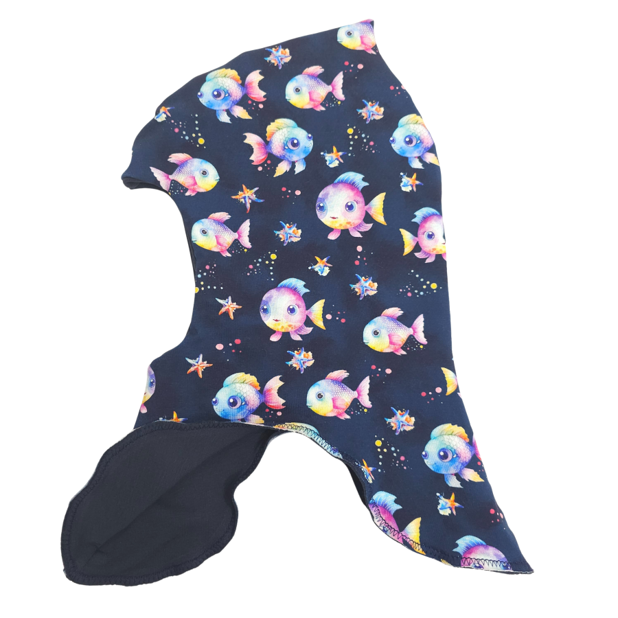 Schlupfmütze bunte Fische (innen marine)
