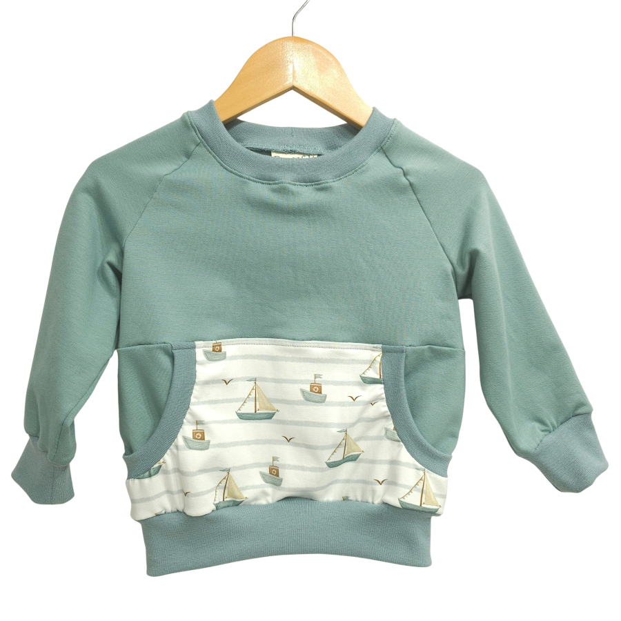 Pullover [ Kids 8-16 Jahre ] Küstenkind Boote (Sweat mint)