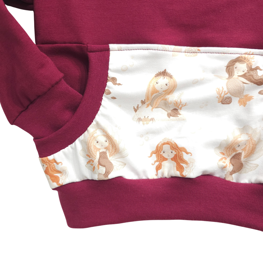 Pullover [ Kids 1-7 Jahre ] Ocean Dreams Meerjungfrauen (Sweat bordeaux)