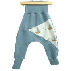 Pumphose Meno triangolo Küstenkind Boote Fische (Sweat taubenblau)