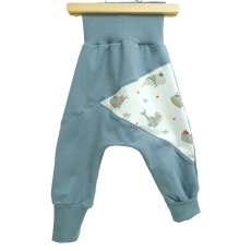 Pumphose Meno triangolo Küstenkind Wale Schiffchen (Sweat taubenblau)