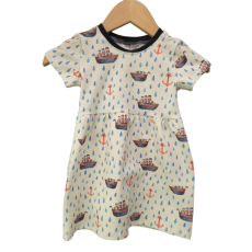 Basic Kleid Milo Schiffe (Bündchen Dunkelblau) 86-128