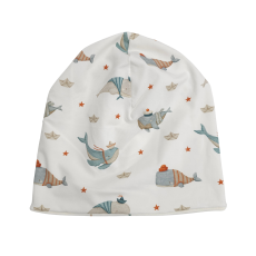 Wendebeanie Küstenkind Wale Schiffchen