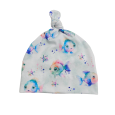 Knotenmütze Bunte Fische hell