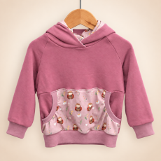 Hoodie [ Kids 8-16 Jahre ] Ladybug Marienkäfer (Sweat altrosa) (Bündchen altrosa)