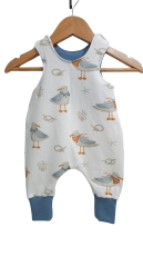 Strampler Küstenkind Möwe taubenblau