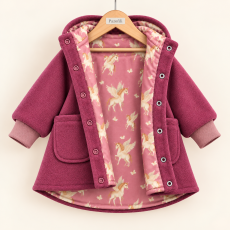 Walkjacke [ Kids 68-146 ] altrosa Innen Fairyland Alicorn