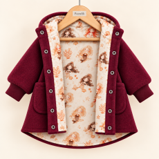 Walkjacke [ Kids 68-146  ] bordeaux Innen Ocean Dream Meerjungfrau